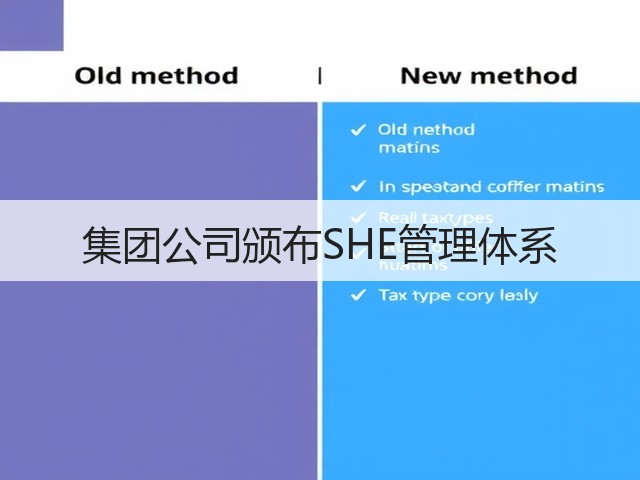 集团公司颁布SHE管理体系