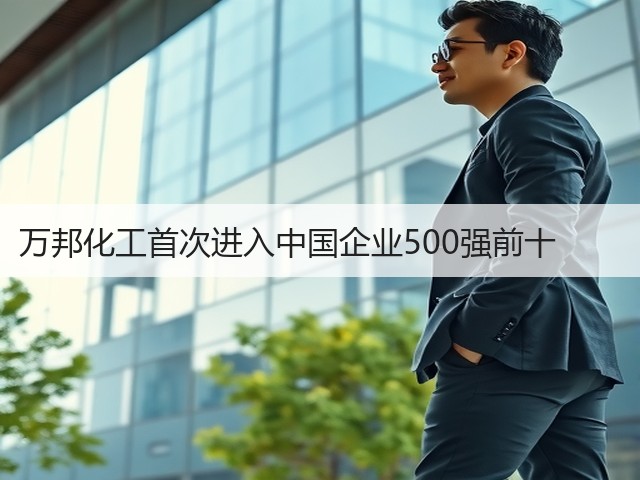 万邦化工首次进入中国企业500强前十　　