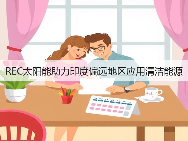 REC太阳能助力印度偏远地区应用清洁能源